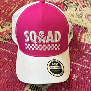 Pink and White Squad Trucker Hat